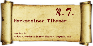 Marksteiner Tihamér névjegykártya